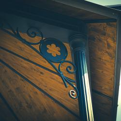 ornement, fer forgé, métal,